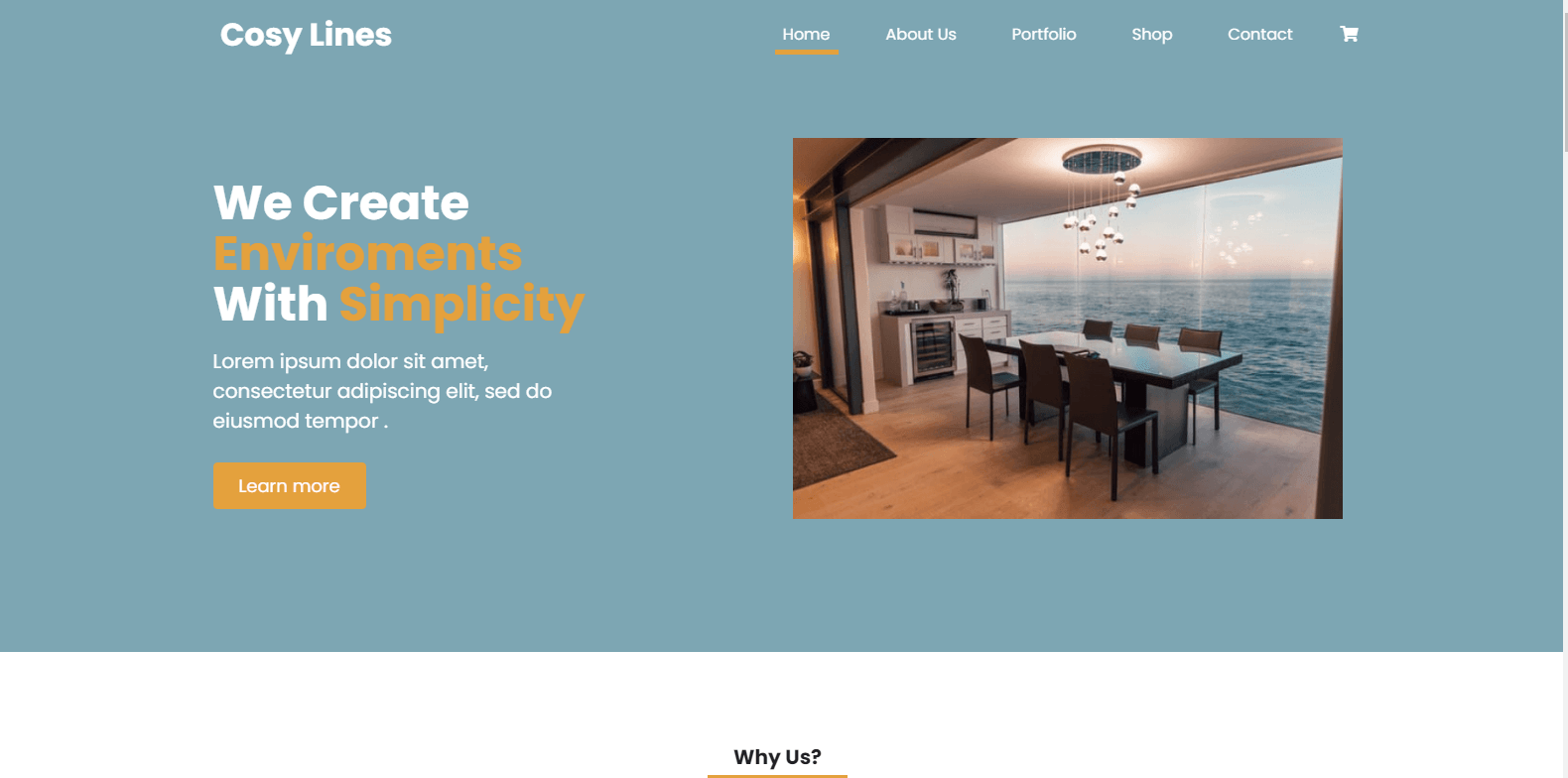 Interior decor webpage
