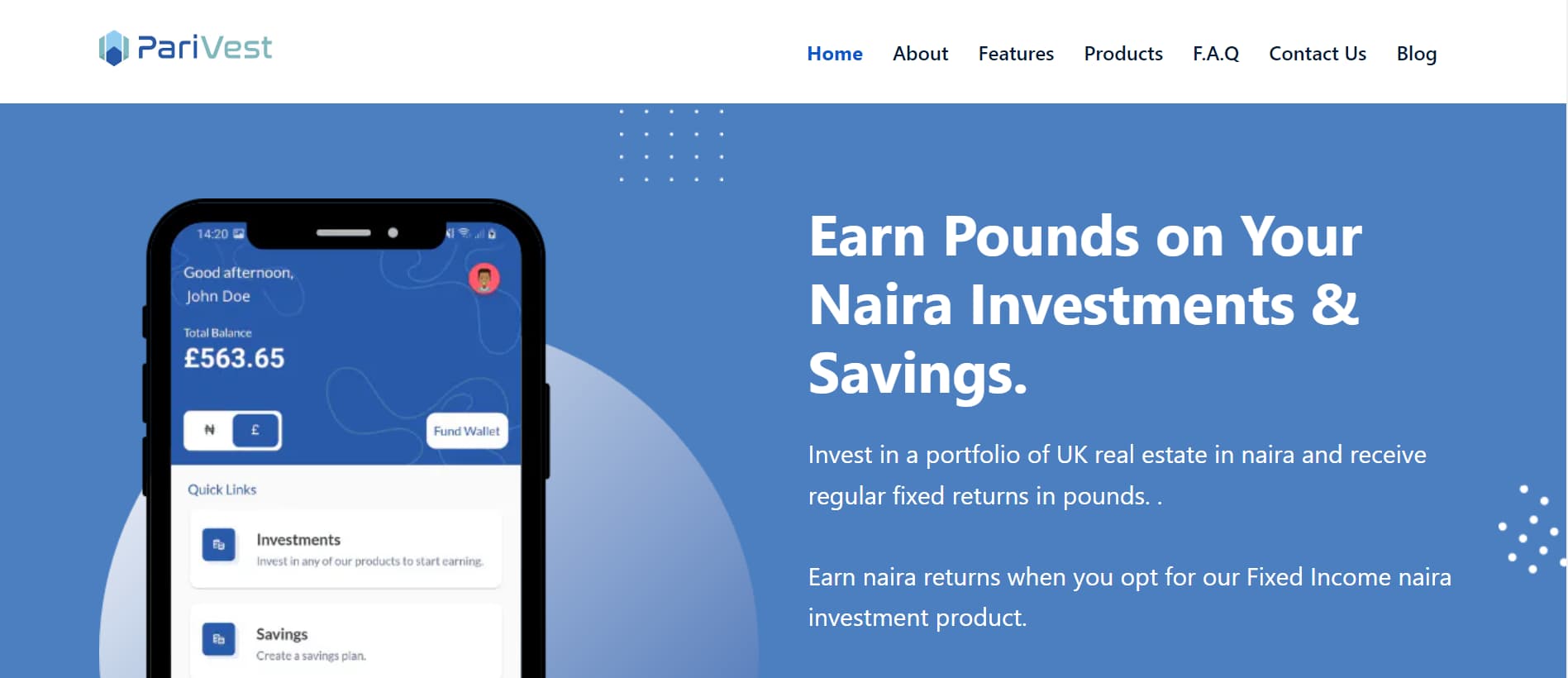 Parivest website